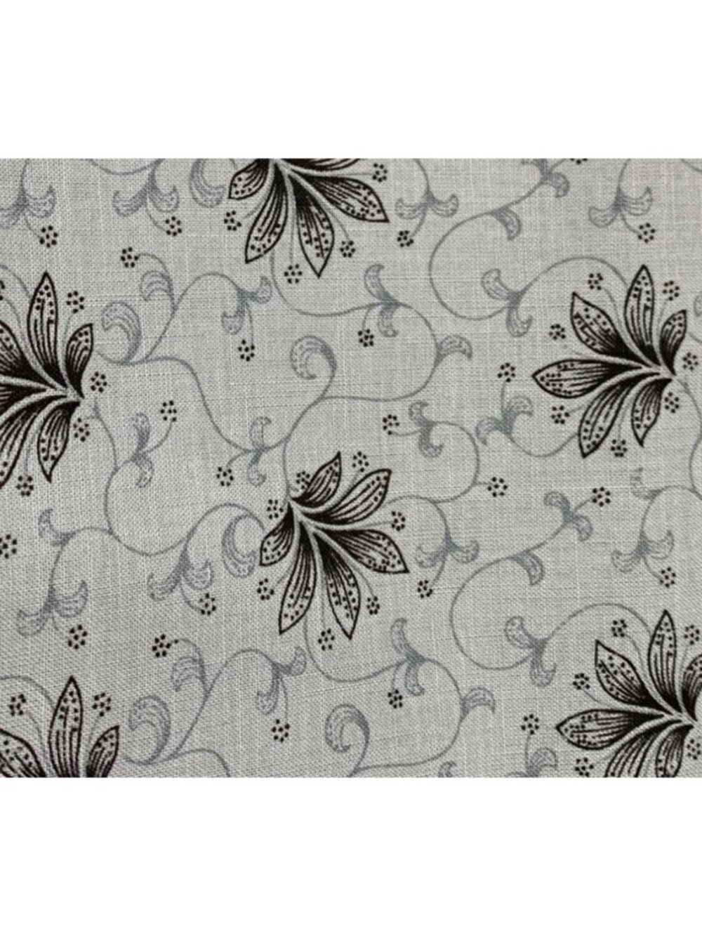 Blue Floral Cotton Fabric 1/2 yard x 45" Sewing Quilting Craft